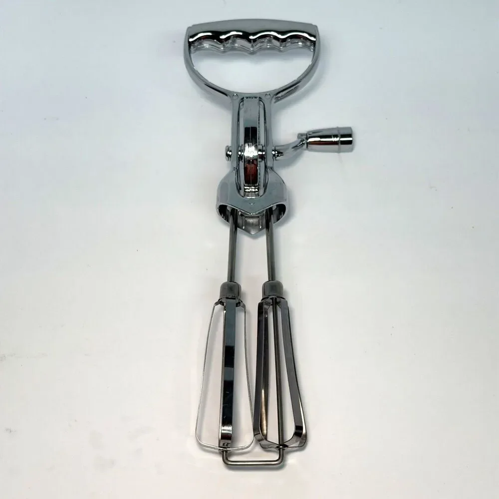 Unbranded Vintage 12-Inch Rotary Egg Beater, Baking Utensil, Kitchen Gadget